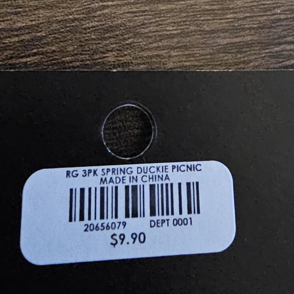 Spring Picnic Rings Set Of 3 Duck Strawberry Flowers Size 7 NEW - Picture 3 of 7